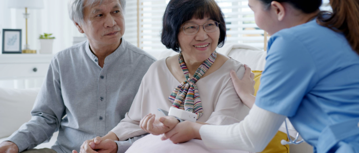 Doctor discussing heart health and cholesterol levels with a patient
